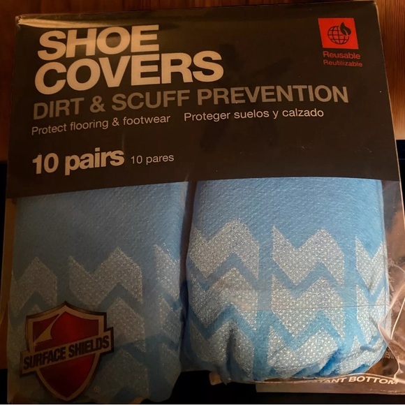10 Pairs Surface Shields Skid Resistant Bottom Reusable Shoe Covers - Unisex - Picture 2 of 7